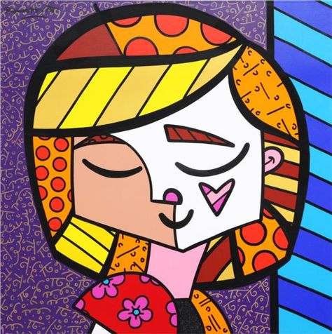 Good girl, 2005 - Romero Britto Valentines Art Lessons, Romero Britto Art, Britto Art, Neo Pop, Social Art, Graffiti Painting, Valentines Art, Art Pop, Trippy Art