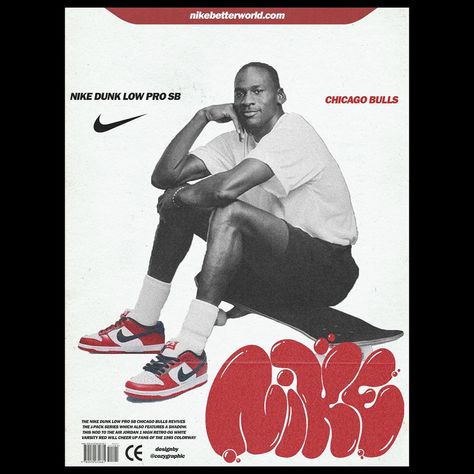 Michael Jordan Nike SB Low Dunk Poster Design with custom type Nike Dunk Poster, Sb Low Dunk, Nike Sb Low Dunks, Nike Sb Low, Mood Board Bedroom, Jordan Poster, Nike Poster, Nike Ad, Shoe Poster