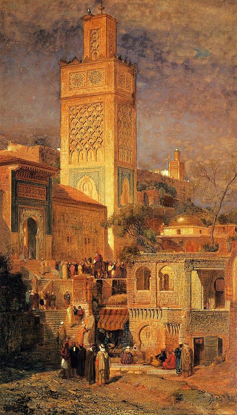 Carl Spitzweg, Moorish Architecture, Arabian Art, Islamic Paintings, Eastern Art, Arabic Art, Oil Painting Reproductions, Historical Art, Old Paintings