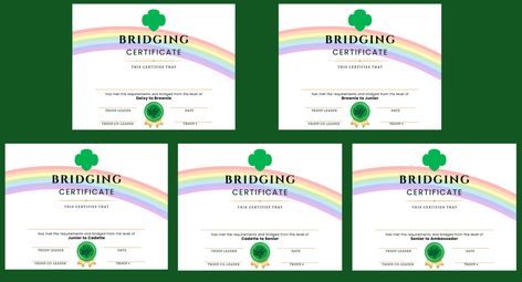 Girl Scout Bridging Certificates Printable - FREE - Younger Family Fun Pure Romance Games, Girl Scout Bridging, Daisy Girl Scouts, Brownie Girl Scouts, Printable Certificates, Daisy Girl, Free Girl, Young Family, Girl Scout