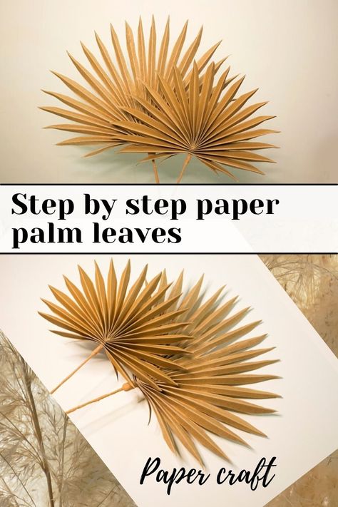 Diy Paper Palm Leaves, Diy Palm Leaves, Paper Leaf, Fiesta Tropical, Christmas Crafts To Make, Paper Leaves, Leaf Crafts, Paper Flower Bouquet, Palm Fronds