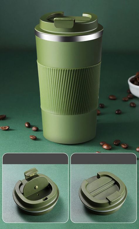 380ml/510ml Double Stainless Steel Coffee Thermos Mug with Non-slip Case Car Vacuum Flask Travel Insulated Bottle - AliExpress Coffee Thermos Aesthetic, Coffee Tumbler Aesthetic, Botol Aesthetic, Travel Mug Aesthetic, Tumbler Aesthetics, Flask Aesthetic, Stationary Products, Clean Drink, Coffee Flask