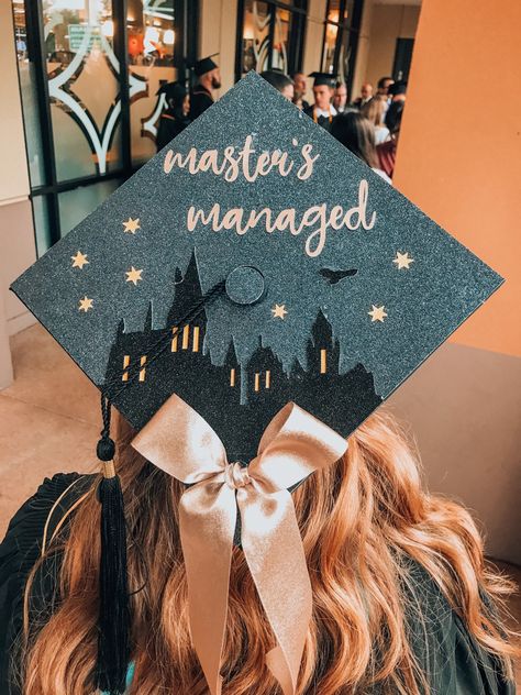 Mischief Managed Grad Cap, Library Graduation Cap, Librarian Graduation Cap, Master Cap Decoration, Christmas Graduation Cap, Harry Potter Graduation Cap Designs, Masters In Education Graduation Cap, Grad Cap Ideas Harry Potter, Disney Graduation Cap Ideas College