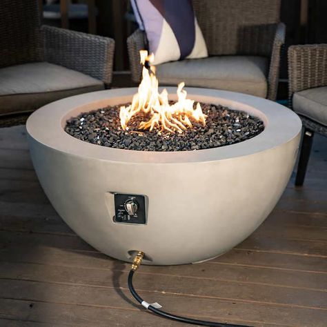 Costco is Selling a Gas Fire Pit to Take Your Patio to the Next Level Christmas Lights Outside, Christmas House Lights, Backyard Renovations, Gas Fire Pit, Fire Pit Patio, Gas Fire, Backyard Fire, Fire Bowls, Outdoor Christmas Lights