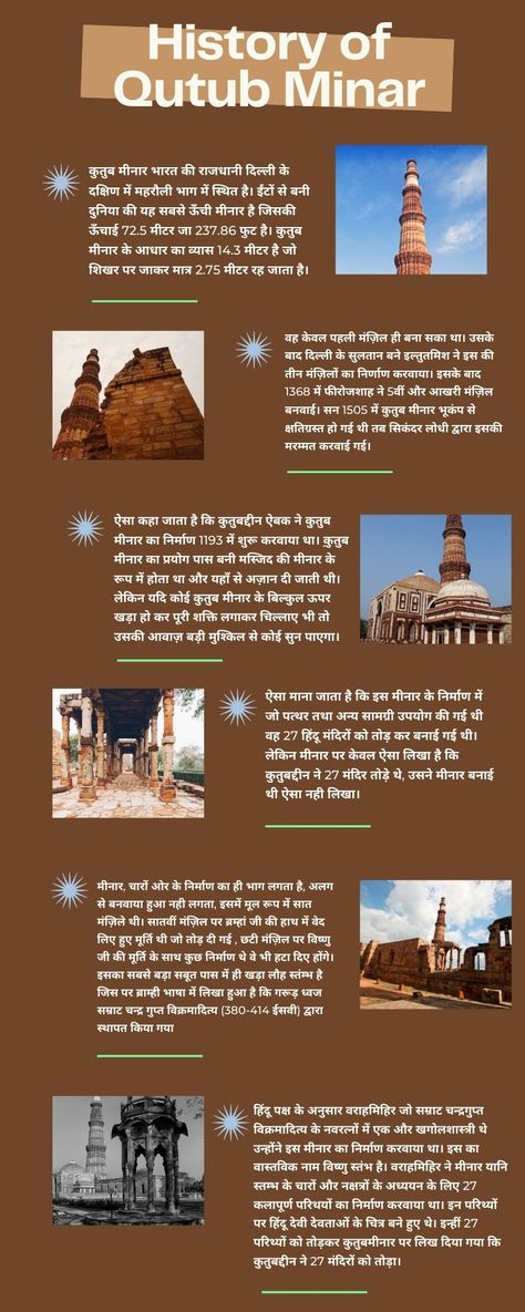 Almost as old as the history of the Delhi Sultanate, the iconic Qutub Minar, the world's tallest brick minaret, dominates the skyline of the city. Notes History, Delhi Sultanate, Qutub Minar, History Notes, Amazing Facts For Students, Mughal Empire, Poses Women, History Timeline, History Education