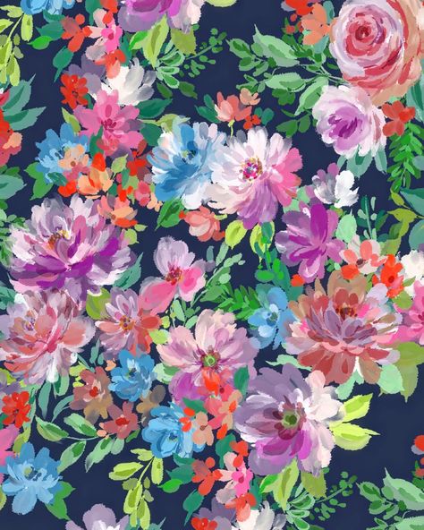 Painterly Florals, Illustration Botanical, Arts And Crafts For Teens, Procreate Illustration, Jungle Pattern, Pattern Design Inspiration, Textile Prints Design, Print Design Pattern, Digital Print Fabric