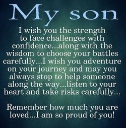 Quotes about Son from mom (21 quotes) Citation Parents, Mother Son Quotes, Prayer For My Son, My Children Quotes, Son Quotes, I Love My Son, Daughter Quotes, Memes Humor, Mother Quotes