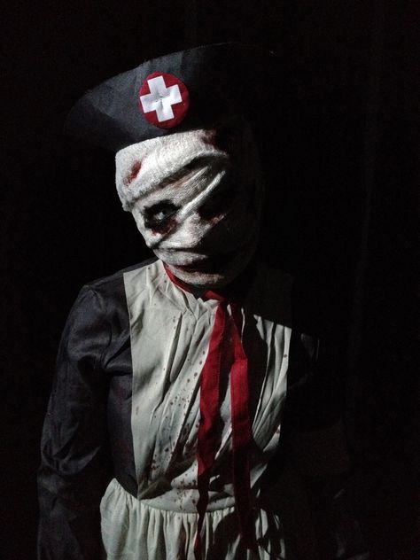 My interpretation of the nurse from Silent Hill for our Haunted house. The Psycho Path Nurse From Silent Hill, Horror Nurse, The Nurse, Silent Hill, Halloween 2024, Haunted House, Halloween, Fictional Characters, Quick Saves