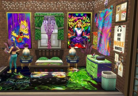 Teen Wall, Teen Wall Art, Sims 4 Furniture, Sims 4 Custom Content, Custom Content, Sims 4, Blonde, Tapestry, Wall Art