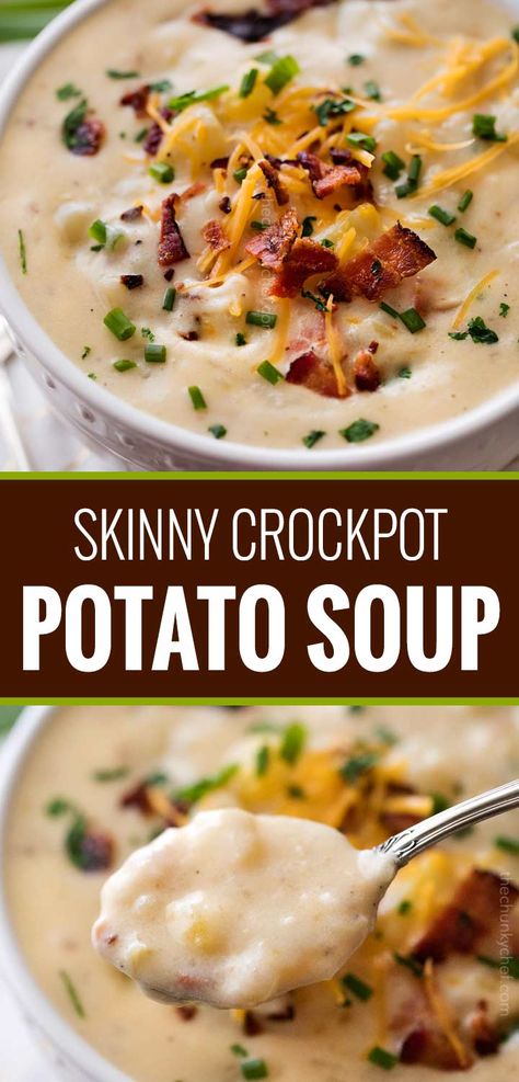 Crockpot Loaded Potato Soup, Crockpot Ham And Potatoes, Potato Soup Crockpot Recipes, Crockpot Potato Soup, Crockpot Potato, Slow Cooker Potato Soup, Slow Cooker Potatoes, Ham And Potato Soup, Crock Pot Potatoes