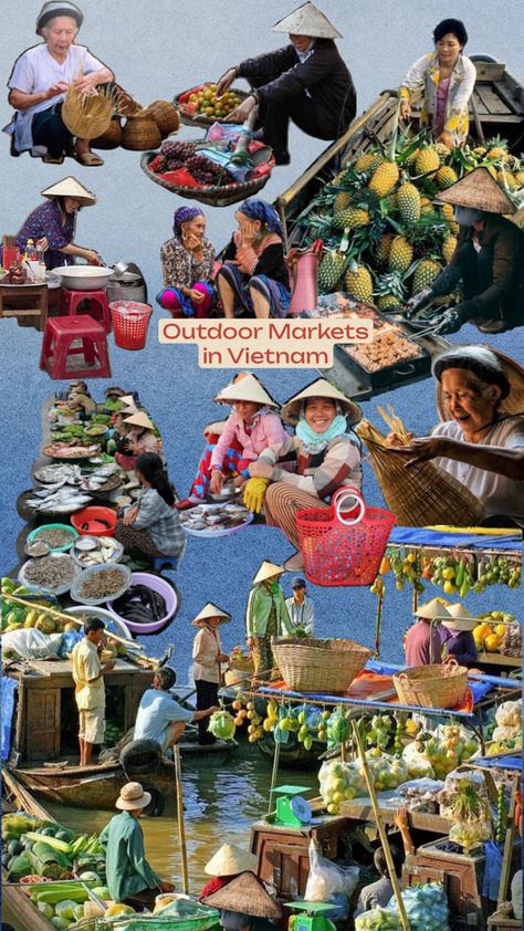 Vietnam, markets, outdoor markets, floating markets Vietnam Market, Outdoor Market, Vietnam, Floating, Marketing, ? Logo