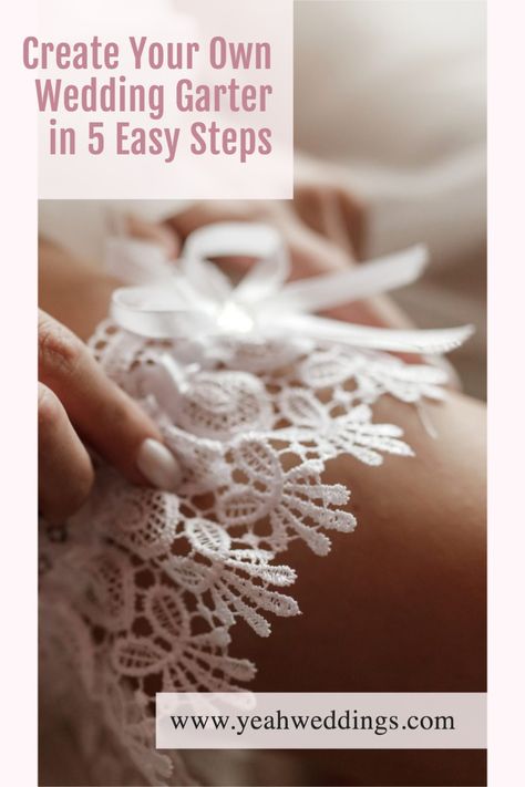 How To Sew A Garter Diy Wedding, Homemade Garter Wedding, Diy Wedding Garter How To Make, How To Make A Wedding Garter, How To Make Garter For Wedding, Diy Bridal Garter, How To Make A Garter Wedding, Diy Garter Wedding, Garter Ideas Wedding