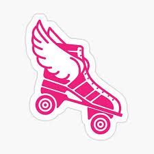 Roller Skate With Wings Gifts & Merchandise | Redbubble Skate Tattoo, Rs Logo, Roller Derby Skates, Derby Skates, Skate Stickers, Derby Girl, Roller Skaters, Skate Girl, Aqua Background