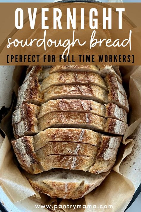 Overnight Sourdough Bread Recipe, Overnight Sourdough Bread, Sourdough Tips, Beginner Sourdough, Pantry Mama, Overnight Sourdough, Easy Sourdough Bread Recipe, Homemade Sourdough Bread, Sourdough Starter Recipe