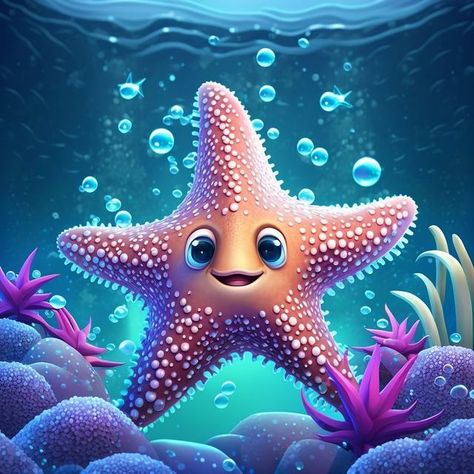 Cute AI characters on Instagram: "Which of the three starfish characters did you like the most? 🪸 Please tag my account when reposting🫶 #midjourneyv5 #mjv5 #midjourneygallery #midjourneycommunity #midjourneyartwork #dreamlike_edit #Ai_art_community #bestgraphicarts #bestvisualz #thisisaiart #aiartlove #doomshots #aiimagined #bestaiart #midjourney_bot #midjourneycollection #aiprompts #aimidjourney #midjourneyaiartist #cutie #kawaii #cutestyle #sweet #cuteanimals #magic #conceptart #animallover Cute Starfish Drawing, Fantasy Ocean Creatures Cute, Starfish Cartoon Drawing, Cute Fish Art Kawaii, Starfish Illustration Cute, Cute Starfish, Itachi Uchiha Art, Cute Animal Clipart, Art Community