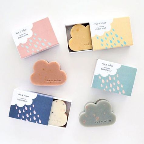 Cloud Soap, Soap Packaging Design, Săpunuri Handmade, Soya Mumu, Organic Green Tea, Rose Soap, Soap Packaging, Pink Clay, Pretty Packaging