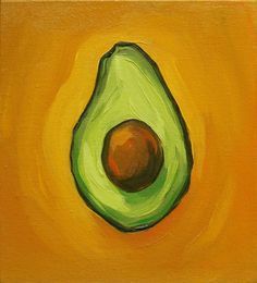 AVAKODO İS MY FOVORİTE FRUİT Avocado Painting Acrylic, Taco Crafts, Pantone Paint, Painting Plants, Avocado Painting, Avocado Art, Restaurant Art, Green Avocado, Giraffe Art