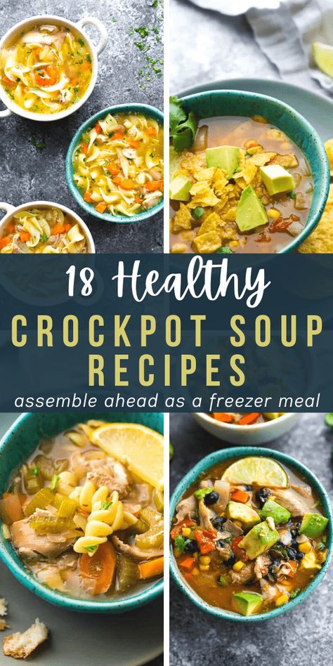 Healthy Crockpot Soup Recipes, Fall Soups Crockpot, Healthy Soup Recipes Clean Eating, Soup Recipes Healthy Crockpot, Chili Vegetarian, Healthy Crockpot Meals, Healthy Crockpot Soup, Clean Eating Crockpot, Easy Crockpot Soup