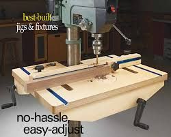 Upgrade Your Drill Press Table | Woodsmith Woodworking Drill Press, Drill Press Stand, Fence Planning, Woodsmith Plans, Press Table, Drill Press Table, Table Saw Accessories, Wood Shop Projects, Drilling Machine