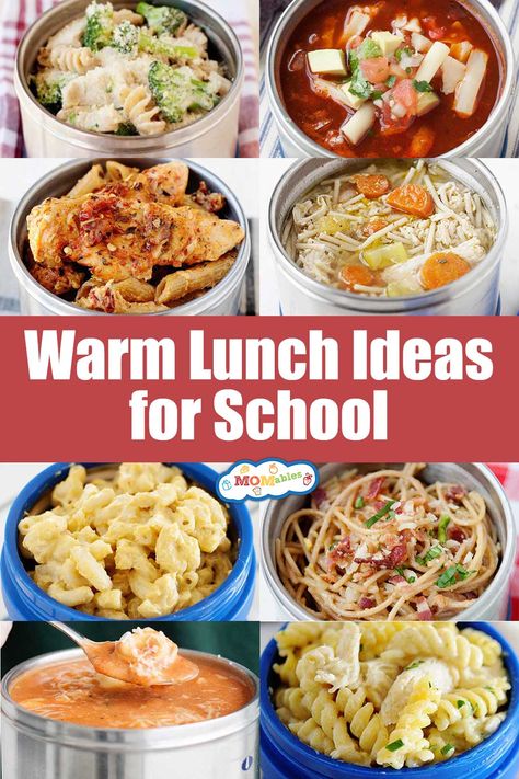 Kid-Favorite Warm Lunch Ideas for School | MOMables Ramen Noodles For School Lunch, Fun Preschool Lunch Ideas, Elementary Cold Lunch Ideas, School Lunch Ideas Hot Food, School Lunch For Teachers, Kindergarten Hot Lunch Ideas, Back To School Lunch Ideas For Teachers, Hot Lunches For School, Lunch Thermos Ideas For Kids