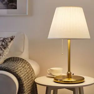 Table lamps - IKEA Gold Bedside Lamp, Ikea Table Lamp, Ikea Nightstand, Lamp Shade Frame, Ikea Lamp, Decorative Light Bulbs, Indoor Lamp, Gold Lamp, Nightstand Lamp