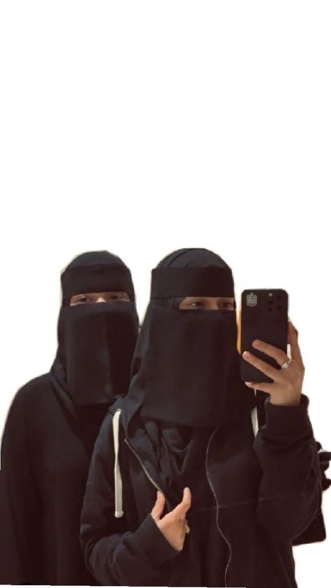 Feeling Pretty, Photo Pose, Niqab, Mirror, Black