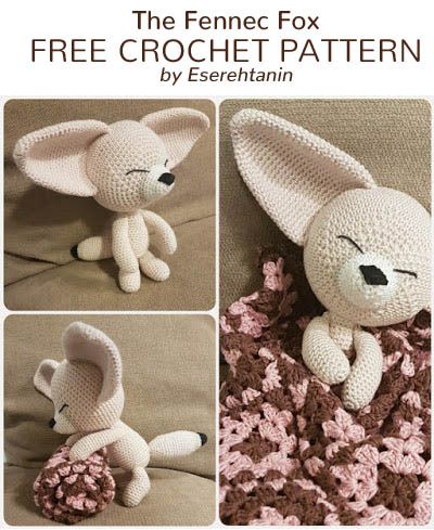 A free crochet pattern of the fennec fox. Do you also want to crochet the Fennec Fox. Read more about the Free Crochet Pattern The Fennec Fox. Fox Amigurumi, Fox Crochet, Crocheted Fox Pattern, Amigurumi Fox, Crochet Geek, Fennec Fox, Crochet Amigurumi Free, Fox Pattern, How To Start Knitting