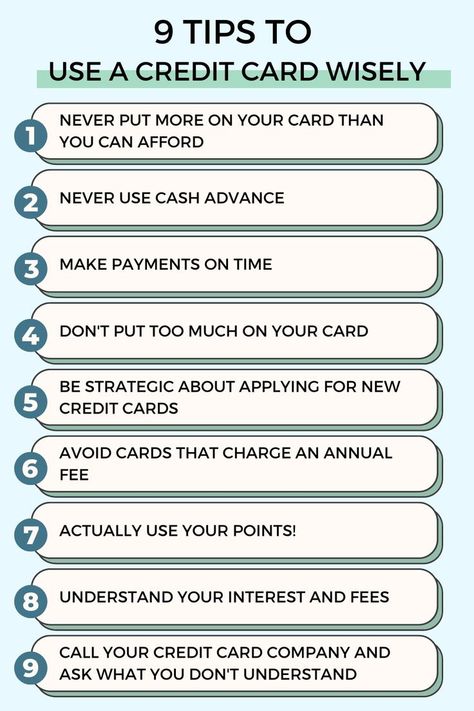 9 Tips to Use Your Credit Card Wisely Credit Card Tips, Renting An Apartment, Ways To Build Credit, Credit Card Hacks, Credit Education, Buying A House, Build Credit, Good Credit Score, Money Management Advice