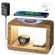 Apple Watch Charger, Charger Station, Bamboo Table, Watch Charger, Charger Stand, Amazon Kindle, Charging Station, Airpods Pro, Digital Alarm Clock