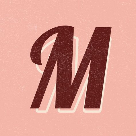 Letter M font printable a to z stylish lettering alphabet | free image by rawpixel.com / jingpixar Letter M Font, M Font, Letter N, Letter M, A To Z, Lettering Alphabet, Handwriting, Alphabet