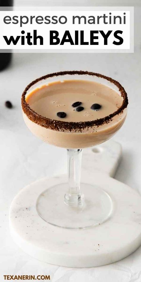 Baileys Espresso Recipes, Expresso Martini Recipe Baileys, Baileys Espresso Martini, Creamy Espresso Martini Recipe, Expresso Martini Aesthetic, Espresso Martini Recipe Baileys, Espresso Martini With Baileys, Creamy Espresso Martini, Easy Espresso Martini