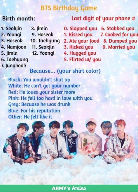 Bts Quiz Game, Bts Quiz, Birthday Scenario Game, Birth Month Quotes, Scenario Game, Birthday Scenario, Game Bts, Bts Birthday, Love Your Sister