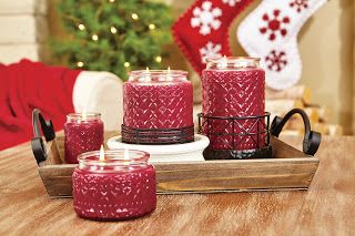 Gold Canyon Candles, Rondi ... Ind. Demonstrator: Merry Cherry Cobbler Children Laughing, Gold Canyon Candles, Candles Jar, Cherry Cobbler, Christmas Carols, Candle Displays, Jar Candles, Candle Business, Wooden Tray