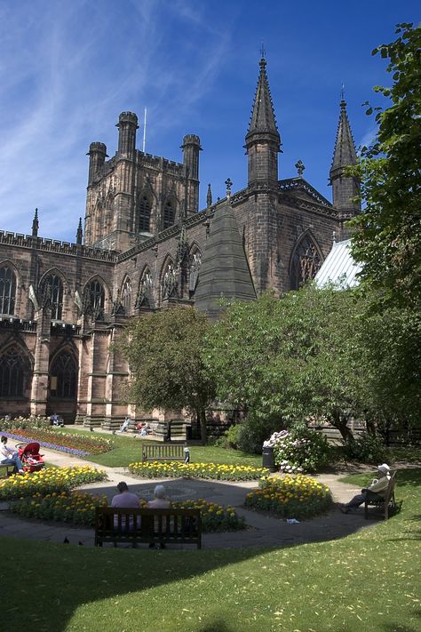 Chester Cathedral, St Werburgh Street, Chester Chester City, Chester Cathedral, Chester Uk, English Architecture, English Summer, Gothic Castle, English Castles, Sheffield England, Old Churches