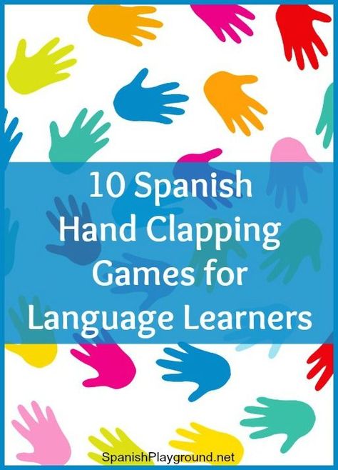 Spanish hand clapping games are a fun language learning activity for children. Hand Clapping Games, Spanish Games For Kids, Preschool Spanish Lessons, Clapping Games, Spanish Learning Activities, Preschool Spanish, Kat Diy, Spanish Classroom Activities, Spanish Games