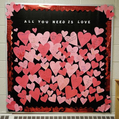 26 Valentine's Day Bulletin Board Ideas for a Lovable Classroom Display | Teach Starter Valentine Board Ideas Classroom, Valentines Board Ideas, Valentine’s Day Bulletin Board Preschool, Valentines Day Board Ideas Teachers, Valentines Day Bulletin Board Preschool, Heart Bulletin Board Ideas, Self Love Bulletin Board, Valentine Classroom Decorations, February Bulletin Board Ideas For School