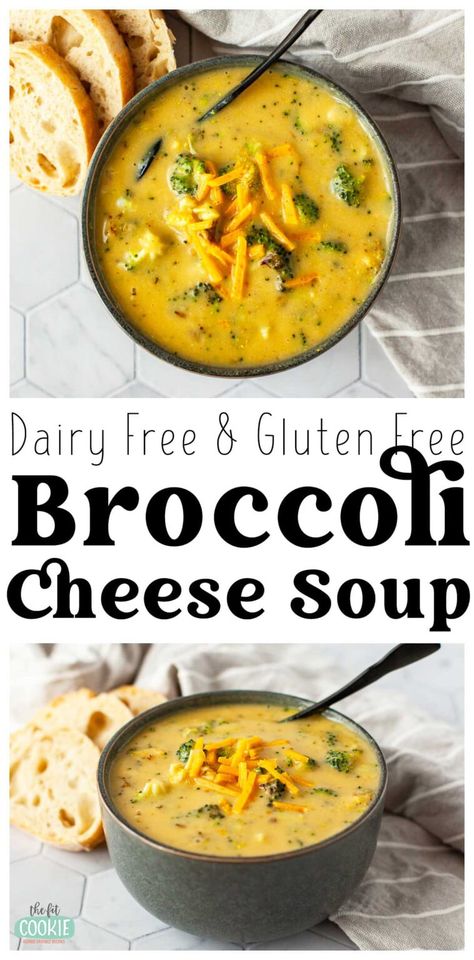 Healthy Dinner Recipes Dairy Free, Dairy Free Broccoli Cheese Soup, Gluten Free Dairy Free Recipes Dinner, Dairy Free Soup Recipe, Gluten Free Dairy Free Dinner, Recipes Dairy Free, Soup Gluten Free, Gluten Free Soup Recipes Glutenfree, Dairy Free Recipes Dinner