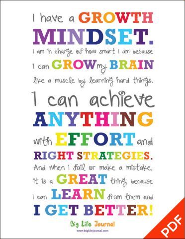 I know this is supposed to be a growth mindset for children... but I think we could ALL use this throughout life! We all need a little reminder of our capabilities. :) Mindset Poster, Growth Mindset For Kids, Teaching Growth Mindset, Growth Mindset Posters, Growth Mindset Quotes, Education Positive, Life Journal, Gifted Education, Mindset Quotes