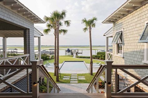 This Sullivan's Island beach house retreat is beautiful and inviting Beach House Getaway, Island Beach House, South Carolina Homes, Sullivans Island, Intracoastal Waterway, Cottage Exterior, House Beach, Dream Cottage, Beach House Style