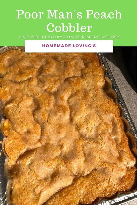 Poor Man's Peach Cobbler 1 Cup Peach Cobbler Recipe, Can Peach Cobbler, Canned Peach Cobbler Recipe, Themed Breakfast, Dumplings Recipes, Cobbler Easy, Creamy Cucumber Salad, Creamy Cucumbers, Apple Cobbler