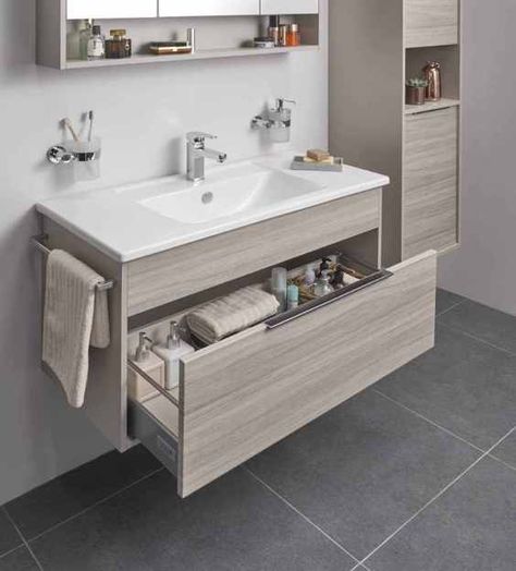 Bathroom Ideas With Cabinets, Basin With Cabinets, Bathroom Basin Cabinets, Bathroom Storage Drawers, Basin With Storage, Makeover Kamar Mandi, Vstupná Hala, Drawers Design, Bilik Air