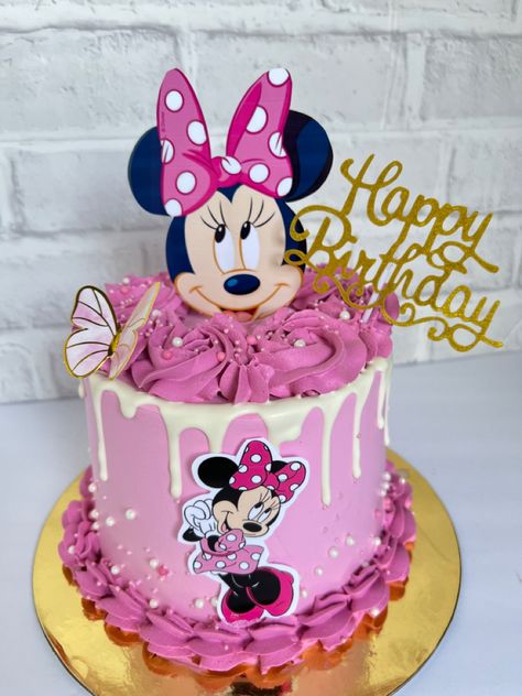 Minnie Mouse Cake Decorations, Minnie Mouse Cake Design, Modern Birthday Cakes, Cake Designs For Kids, Mouse Birthday Cake, Mickey Mouse Birthday Cake, Minnie Mouse Birthday Party Decorations, Minnie Mouse Birthday Decorations, Minnie Mouse Birthday Cakes