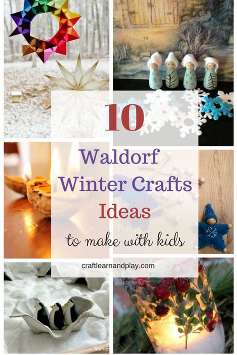 Waldorf Winter Crafts for Kids - Winter craft ideas fork kids - Waldorf inspired activities Natal, Patchwork, Winter Craft Ideas, Nature Winter, Waldorf Crafts, Winter Craft, Theme Nature, Turkey Craft, Winter Crafts For Kids