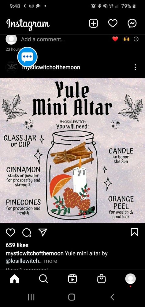 Yule Mini Altar Jar, Yule Mini Altar, Yule Altar In A Jar, Yule Spell Jar, Yule Jar, December Magic, Yule Pagan, Witchy Recipes, Yule Altar