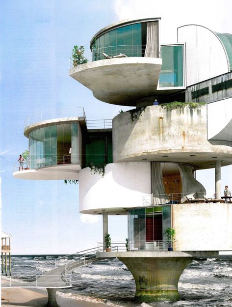 Brutalist Architecture, Unique Architecture, Futurism, Futuristic Architecture, Brutalism, Amazing Architecture, Marbella, Architecture Building, 인테리어 디자인