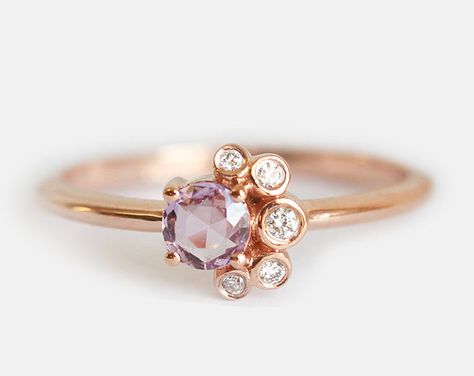 Browse unique items from MinimalVS on Etsy, a global marketplace of handmade, vintage and creative goods. Pink Sapphire Diamond Ring, Purple Sapphire Ring, Family Ring, Diamond Cluster Engagement Ring, Round Sapphire, Pink Sapphire Ring, Purple Sapphire, Cluster Engagement Ring, Rose Engagement Ring