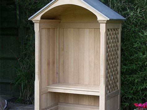 Garden Arbour Seat, Garden Sail, Arbour Seat, Landscape Furniture, Bespoke Garden, Garden Seats, Garden Nook, Backyard Design Ideas, Garden Pavilion