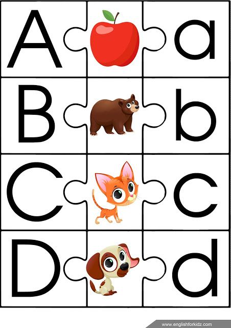 English alphabet puzzle, ESL game for children Alphabet Word Wall Cards, English Games For Kids, Abc Puzzle, Alphabet Puzzle, Esl English, Esl Games, Alphabet Puzzles, Learning English For Kids, Alphabet Games