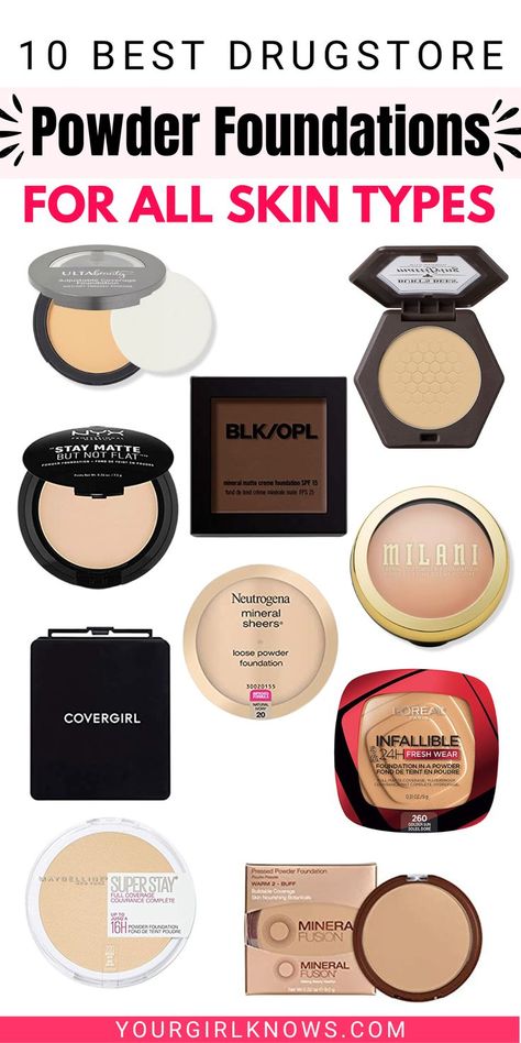 Need to look flawless without spending a fortune? Check out our top 10 list of the best drugstore powder foundations that won't break the bank! Shop smart and get the perfect post-makeup look you are after today! Drugstore Powder Foundation, Best Drugstore Powder, Drugstore Powder, Acne Safe Makeup, Best Drugstore Concealer, Best Drugstore Mascara, Safe Makeup, Drugstore Concealer, Pressed Powder Foundation