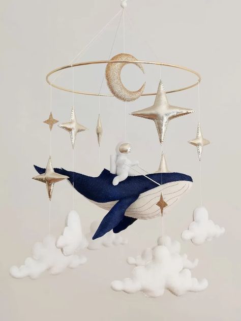 45 Baby Shower Gifts the Parents-to-Be in Your Life Need in 2023 | Glamour Baby Mobile Boy, Whale Mobile, Space Whale, Neutral Crib, Balloon Mobile, Baby Boy Mobile, Space Nursery, Space Baby, Cool Baby